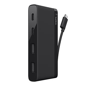 Concentrador Usb-C Travel 4 Port En Negro