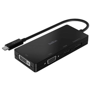 Adaptador De Video Usb-C (Usb-C To Hdmi, Vga, Dvi Y Displayport) En Negro