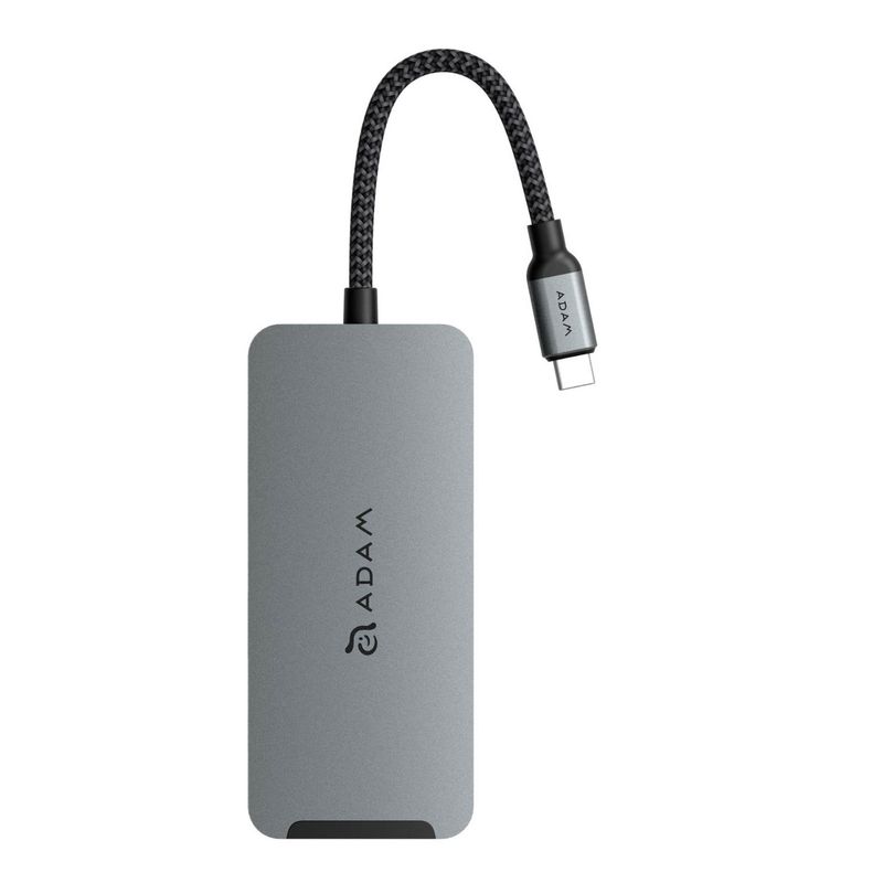 Concentrador adaptador USB-C con HDMI, USB-3, salida de audio, MicroSD y SD  | Micrófono alimentado 8 en 1 y adaptador múltiple compatible con Mac, PC