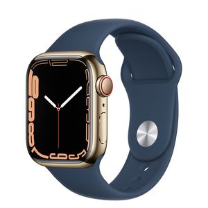 Apple Watch Serie 7 GPS + Cellular Con Caja de Acero Inoxidable y Correa Deportiva