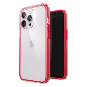 Funda Para Iphone 13 Pro Presidio Perfect Clear Geometry Con Impactium Y Microban En Transparente Con Rojo