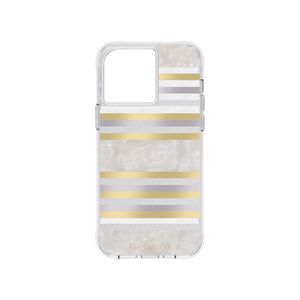 Funda Para iPhone 14 Pro Max Stripes Compatible Con MagSafe En Perla