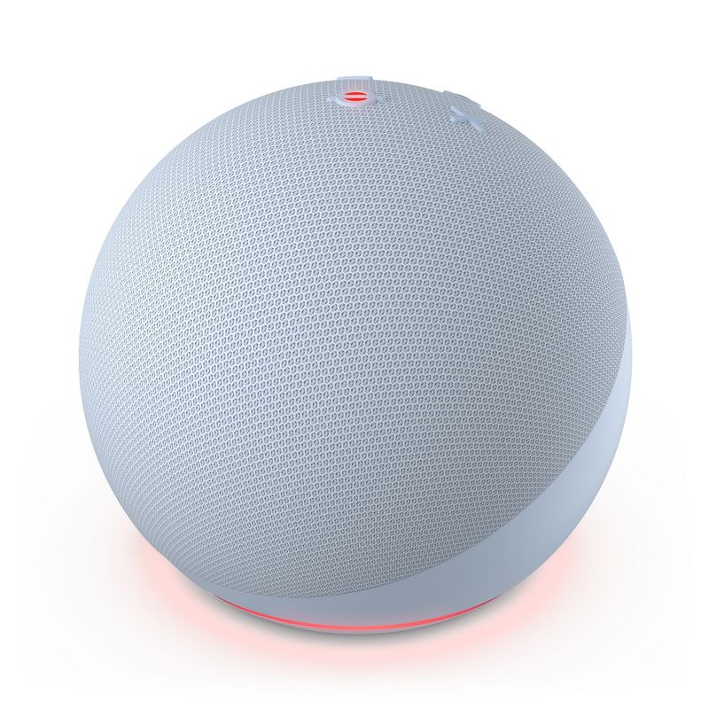 Bocina Inteligente  Echo Dot Quinta Generación con Alexa y Reloj,  Color Blanco.