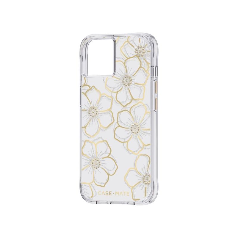 Funda Para IPhone 14 Plus Con Brillantina Y Diamantes - Diseño Glitter Beige Toscano, Protección Y Estilo