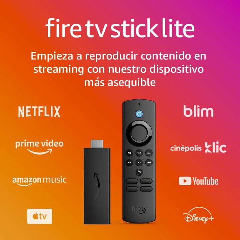 Fire Tv Stick Lite 2da Generación con mando por voz Alexa