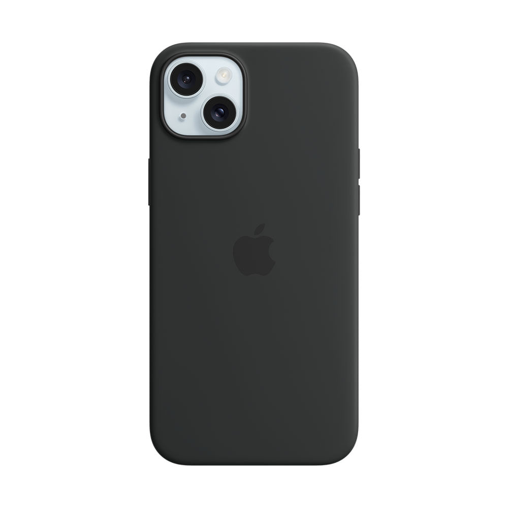 Funda iPhone 15 Plus Silicona Gradient Negro Transparente Puro