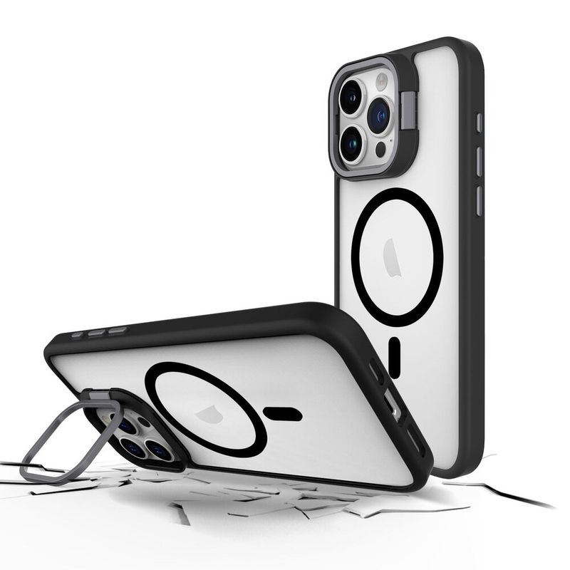 Funda Para iPhone 15 Pro Max Kick It Compatible Con MagSafe En Negro