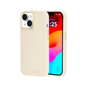Funda De Silicon Para iPhone 15 Compatible Con MagSafe En Beige