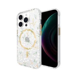 Funda Para iPhone 15 Pro Rifle Paper Co. Compatible Con MagSafe Y Antimicrobial Pro En Petite Fleurs