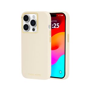 Funda De Silicon Para iPhone 15 Pro Compatible Con MagSafe En Beige