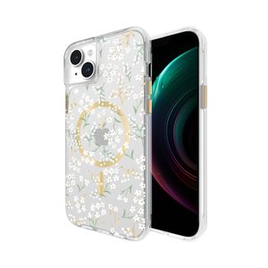 Funda Para iPhone 15 Plus Rifle Paper Co. Compatible Con MagSafe Y Antimicrobial Plus En Petite Fleurs