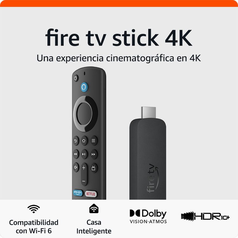 30 euros de descuento: decodificador Fire TV Stick 4K Max con Wi-Fi 6, HDR  y Dolby Vision de oferta en  por 44,99 euros.