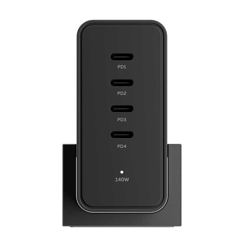 Cargador USB C de 100 W, bloque de cargador multipuerto de 4 puertos GaN  plegable, PPS Fast PD Cargador de pared con cable de 4 pies para MacBook