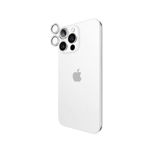 Protector Para Camara iPhone 16 Pro Y 16 Pro Max Aluminum Ring Lens Protector En Transparente