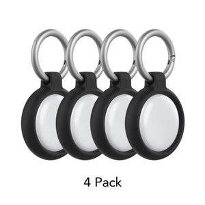 Funda Para AirTag Sleek 4 Pack En Negro