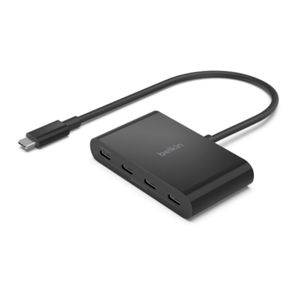 Concentrador Hub Usb-C 4 Puertos En Negro