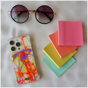 Funda Para iPhone 15 Pro En Transparente Neon Splashed