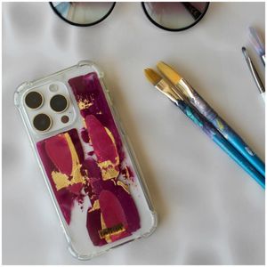 Funda Para iPhone 15 Pro En Transparente Purple Agathe