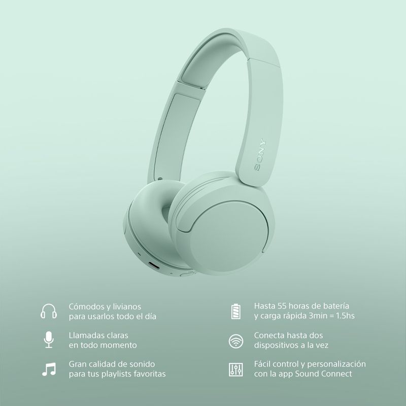 Audifonos Wh-Ch530 Wireless En Color Menta